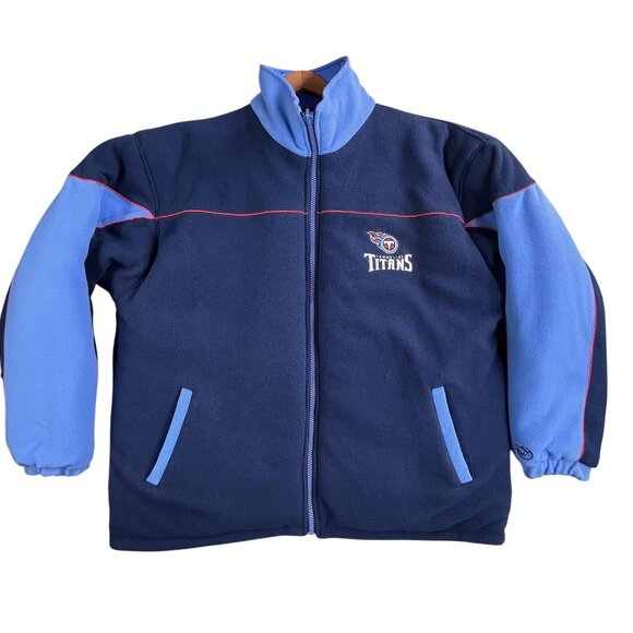 Vintage Tennessee Titans Jacket Mens 2XL NFL Football Unique Reversable Coat Y2K - Picture 3 of 16